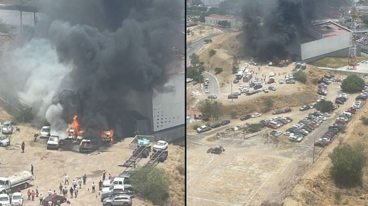 VIDEO: Intenso incendio consume instalaciones de la Fiscalía de Querétaro