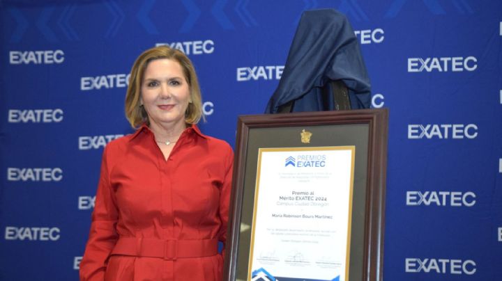 Sonora: María Bours es reconocida por el Tecnológico de Monterrey por su merito académico