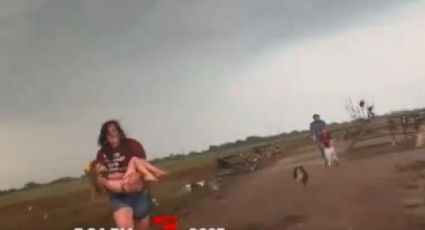 Cazador de tormentas rescata a familia completa de un tornado devastador