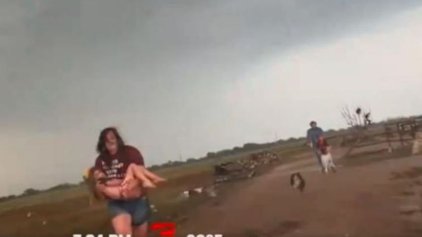 Cazador de tormentas rescata a familia completa de un tornado devastador