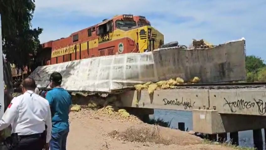Tren choca contra tráiler cargado de papas en Cajeme; el segundo accidente de este tipo