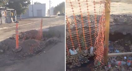 Navojoa: Vecinos de la calle Matamoros denuncian obra inconclusa