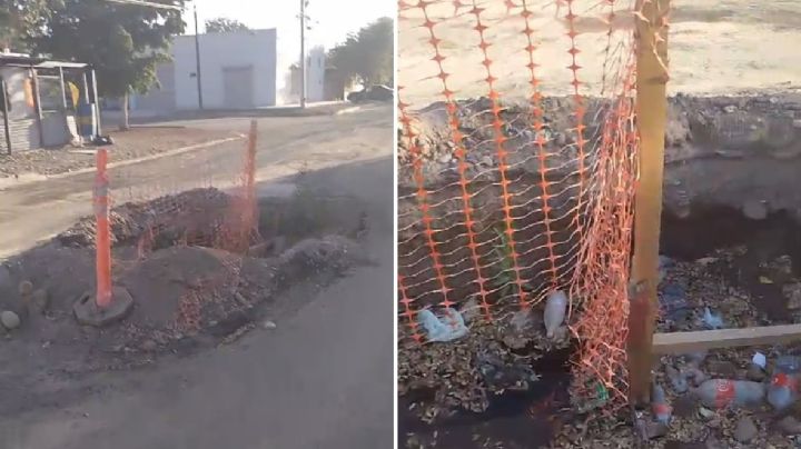 Navojoa: Vecinos de la calle Matamoros denuncian obra inconclusa