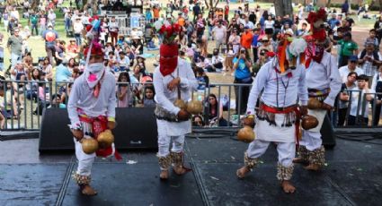 Niños yoremes llevan la danza mayo a la Ciudad de México en la 'Fiesta de la Niñez'