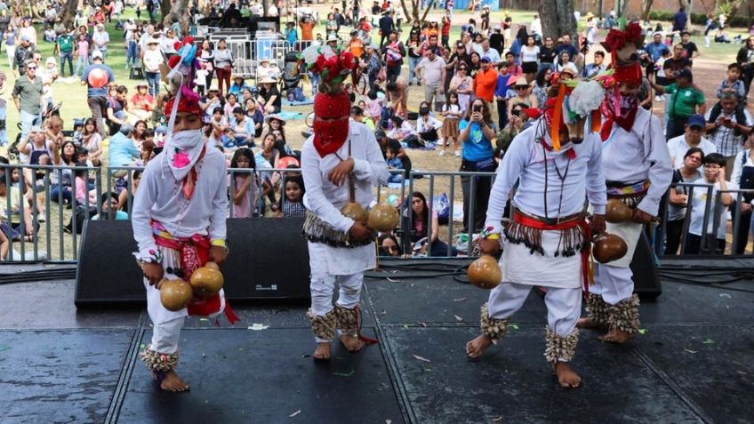 Niños yoremes llevan la danza mayo a la Ciudad de México en la 'Fiesta de la Niñez'