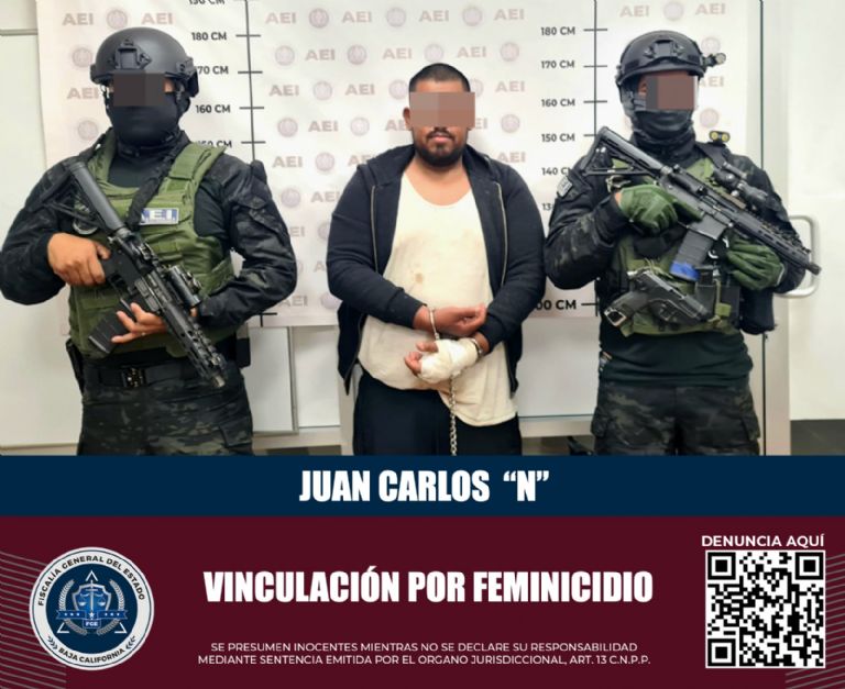 El hombre detenido por el delito de feminicidio en Ensenada