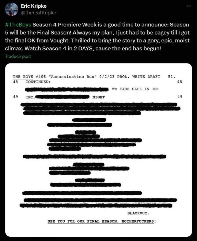 Anuncian final de The Boys