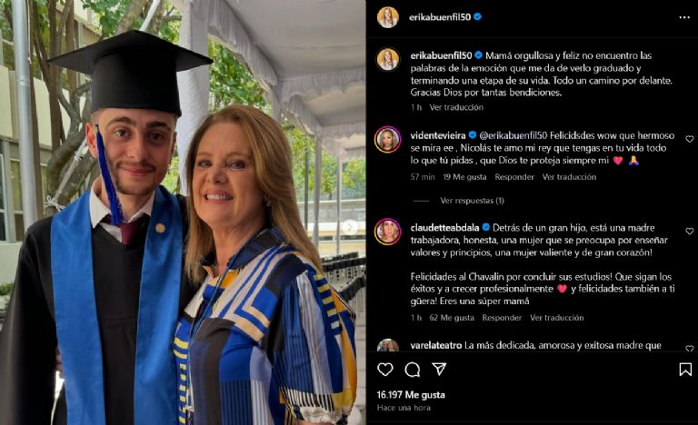 Erika Buenfil da sorpresiva noticia de Nicolás 