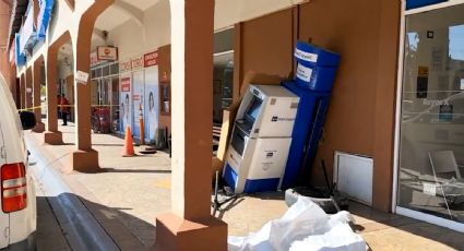 VIDEO: Ladrones se intentan robar cajero automático en Puebla; la policía arriba a tiempo