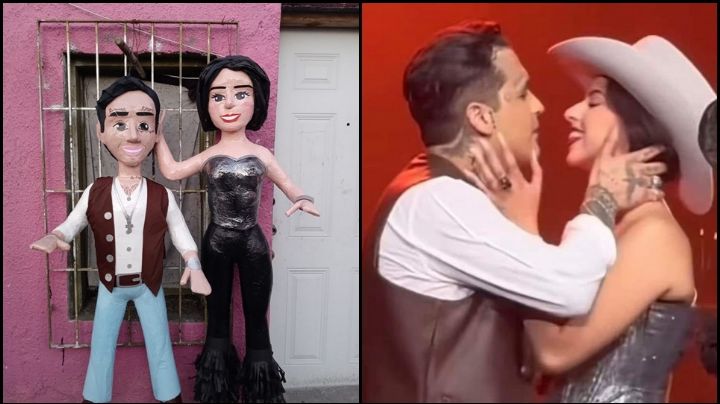 Crean piñata viral de Ángela Aguilar y Christian Nodal: "25% argentina, 75% chapulina"