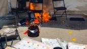 Foto ilustrativa de la nota titulada VIDEO: Incendian casilla en Juriquilla, Querétaro; la violencia se apodera de la elección