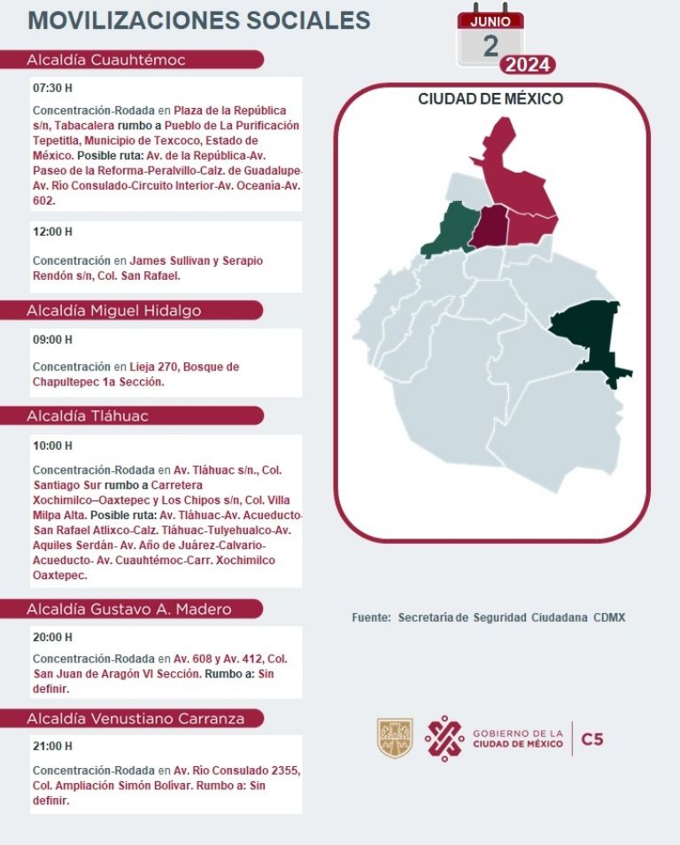 Tráfico en CDMX hoy 02 de junio
