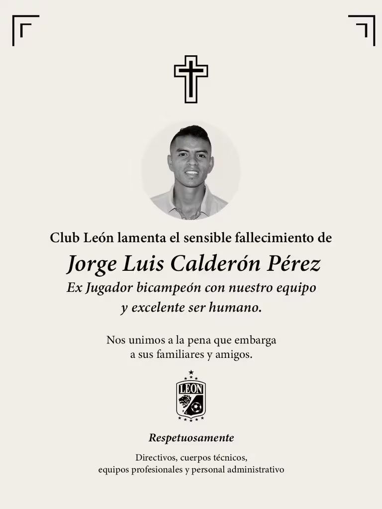 Luto en el futbol mexicano: Fallece Jorge Luis Calderón, bicampeón con el Club León