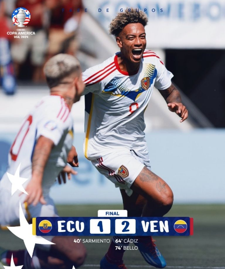 Venezuela sorprende a Ecuador