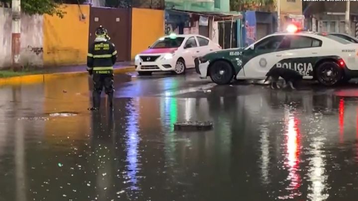 Reparan drenaje en Tláhuac tras inundaciones provocadas por fuertes lluvias del lunes