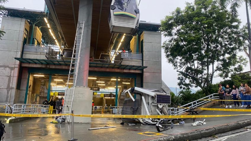 VIDEO: Se desploma cabina del Metrocable de Medellín; un muerto y nueve heridos
