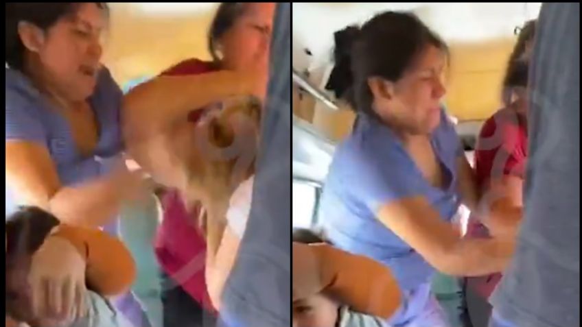 Mujeres pelean dentro de una combi de Morelia y son captadas en VIDEO; el hecho se viraliza