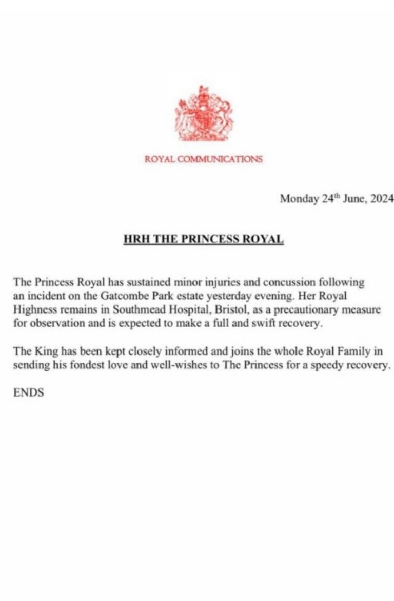 Comunicado emitido por el palacio de Buckingham