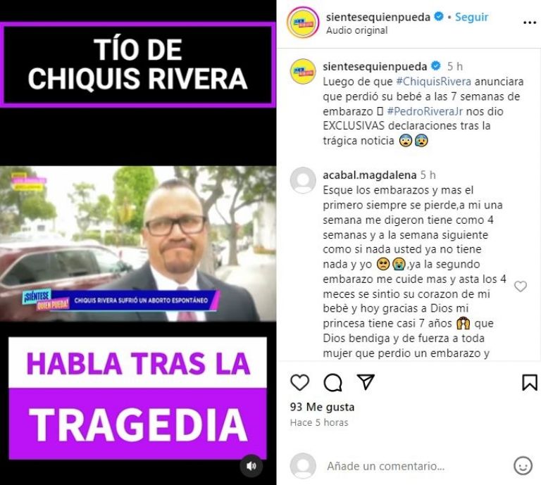Tío de Chiquis revela la pérdida de embarazo de Chiquis