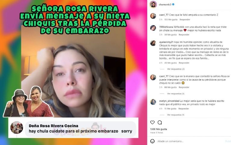 Critican a doña Rosa Rivera por duro comentario a Chiquis tras aborto