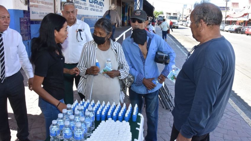 Salud Municipal de Navojoa instala módulo de hidratación para evitar golpes de calor