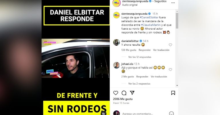Daniel Elbittar confiesa la verdad tras su supuesta culpa de ruptura de Claudia Martín con Hugo Catalán