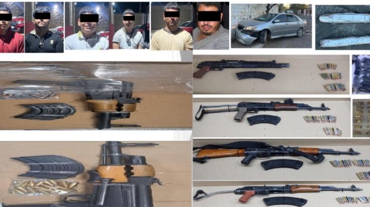 Golpe al narco en Sonora: Autoridades detienen a presuntos sicarios y aseguran sus armas