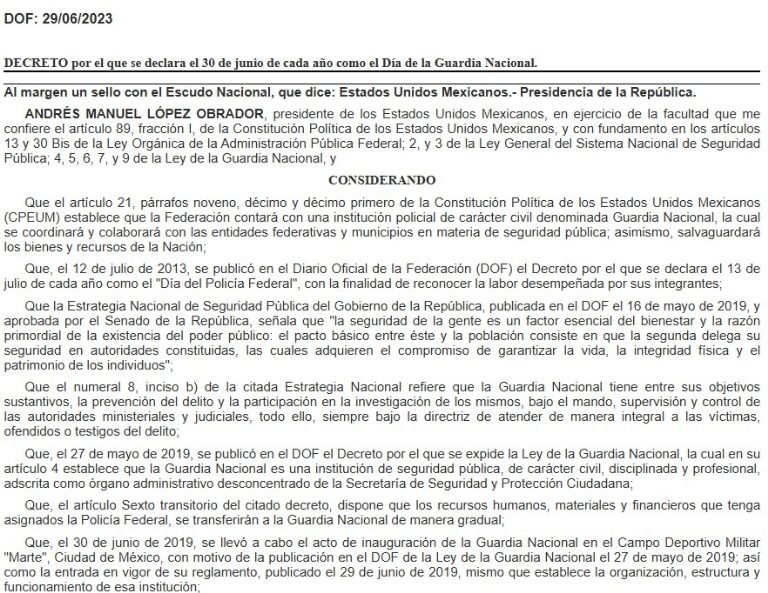 DOF del 26 junio 2023