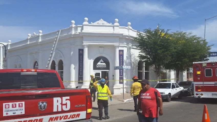 UMPC clausura las oficinas de Canaco Navojoa por el colapso de su techo
