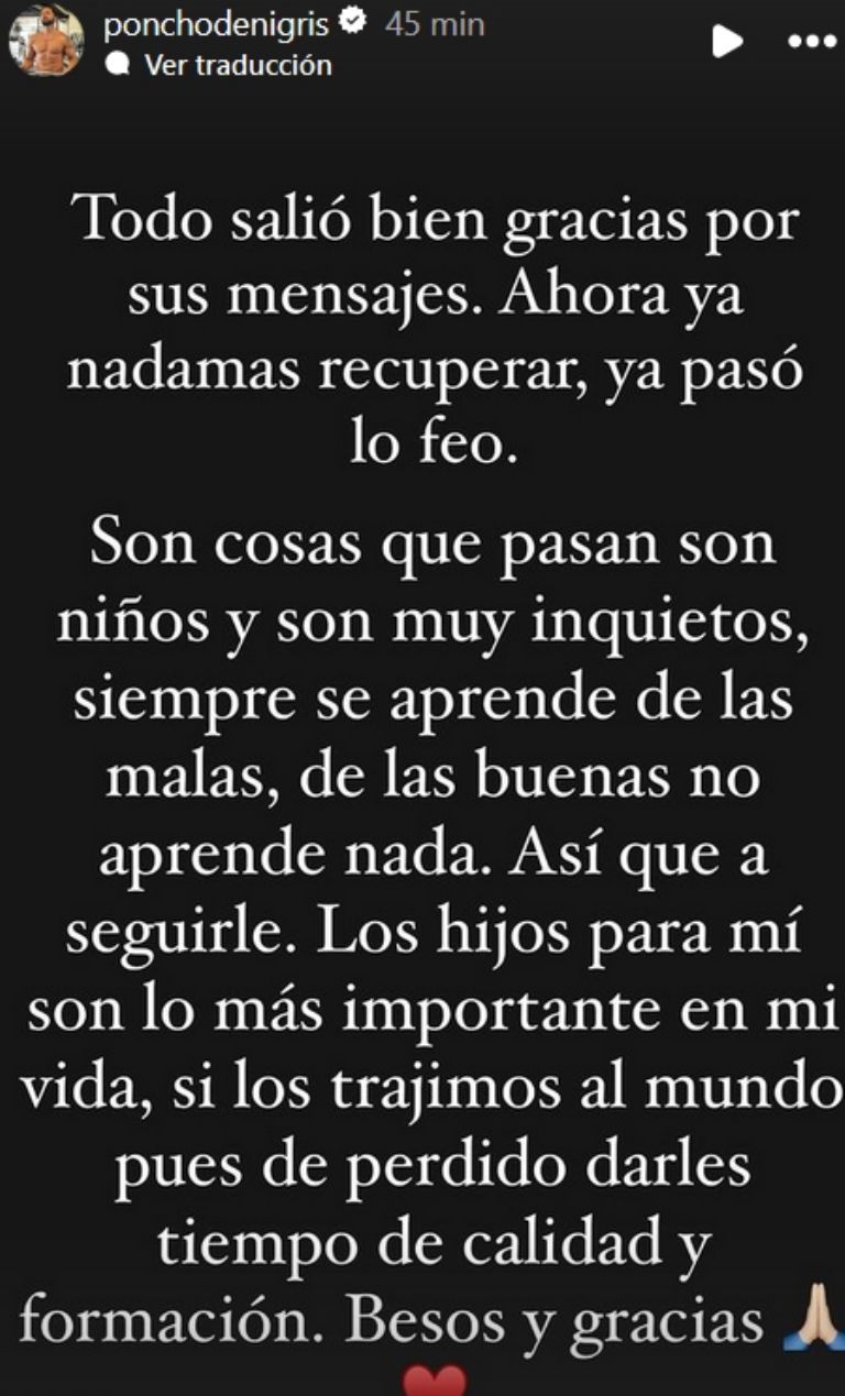 Hijo de Poncho De Nigris sufre accidente y se le rompe el brazo