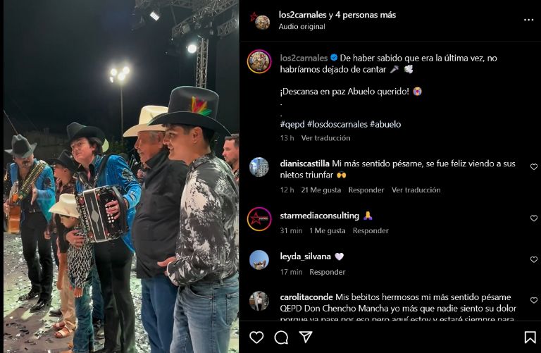Los Dos Carnales despiden a su 'abuelito'