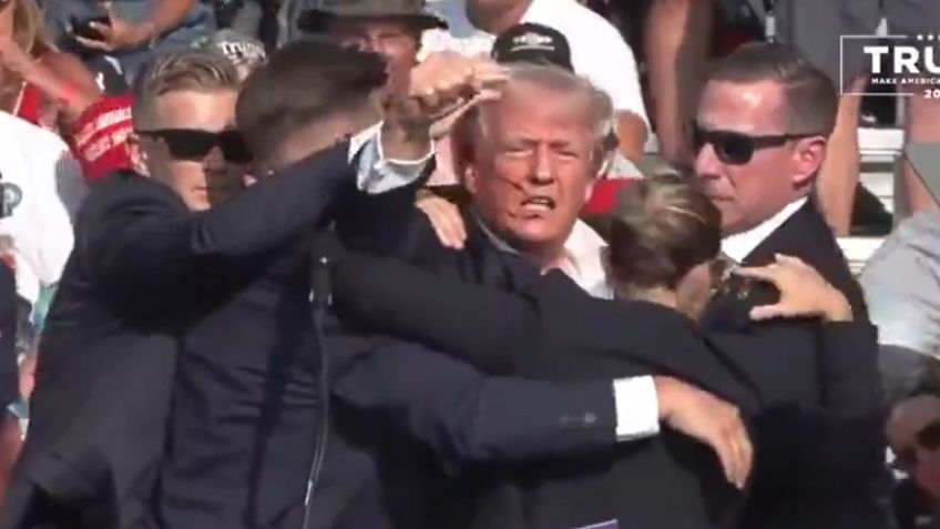 Filtran FOTO de Donald Trump tras ser herido durante atentado en Pensilvania, Estados Unidos