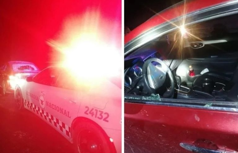 La patrulla fue abandonada sobre la carretera