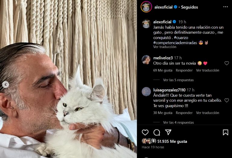 Alejandro Ferna´ndez confirma relación con un gato