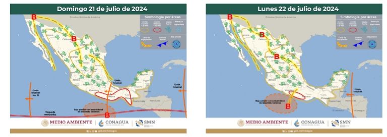 Clima en Sonora para el domingo y lunes. Foto: Conagua