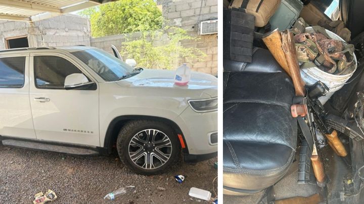 Golpe al crimen en Sonora: Aseguran en cateo armas largas, autos blindados y explosivos