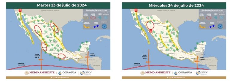 Clima en Sonora para esta semana. Foto: Conagua
