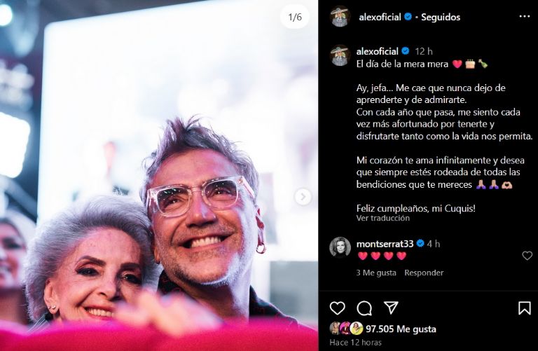 Alejandro Fernández dedica tierno mensaje a 'Cuquita'