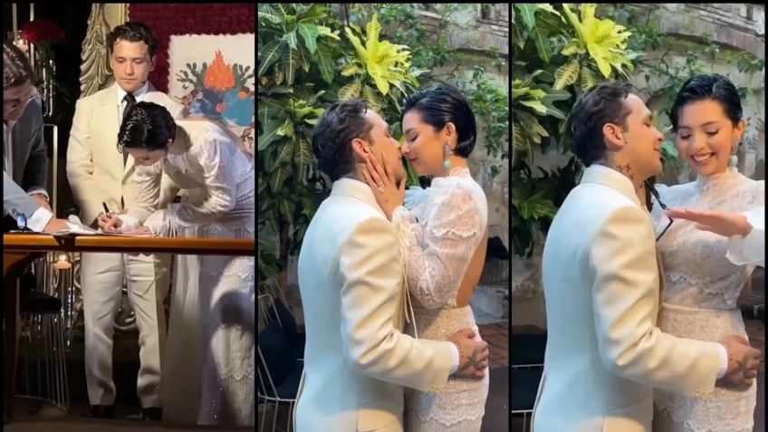 Se filtra VIDEO de la boda de Ángela Aguilar y Nodal; rinden homenaje a Flor Silvestre