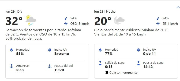 Clima en Nogales, Sonora, HOY lunes 29 de julio. Foto: Conagua