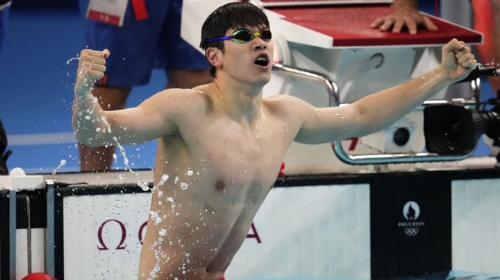 Pan Zhanle de China, logra el primer récord mundial en la natación de París 2024