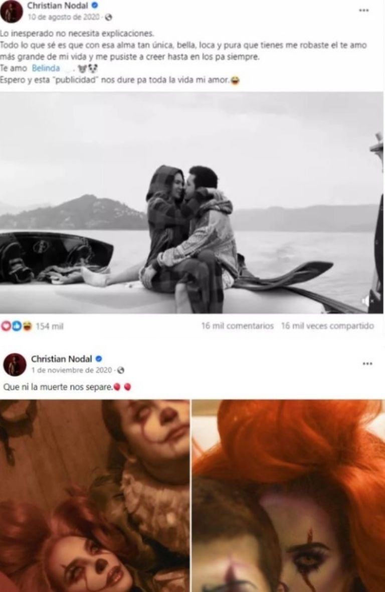 Fotos en el perfil de Facebook de Christian Nodal