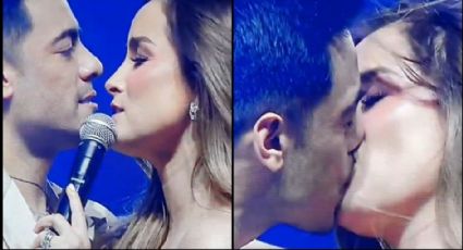 Carlos Rivera y Cynthia Rodríguez sellan su amor con apasionado beso en pleno concierto