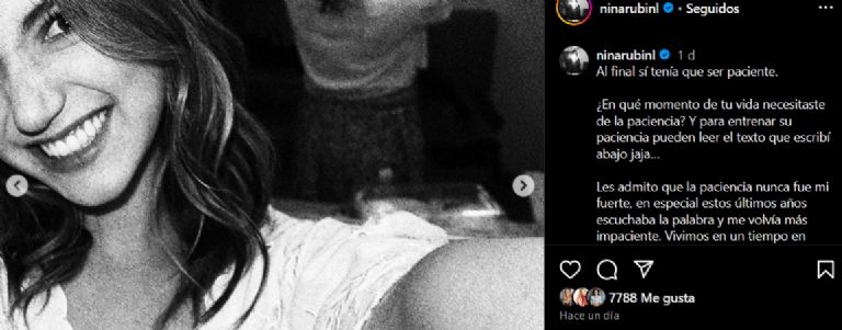 Mía Rubín reaparece en redes sociales