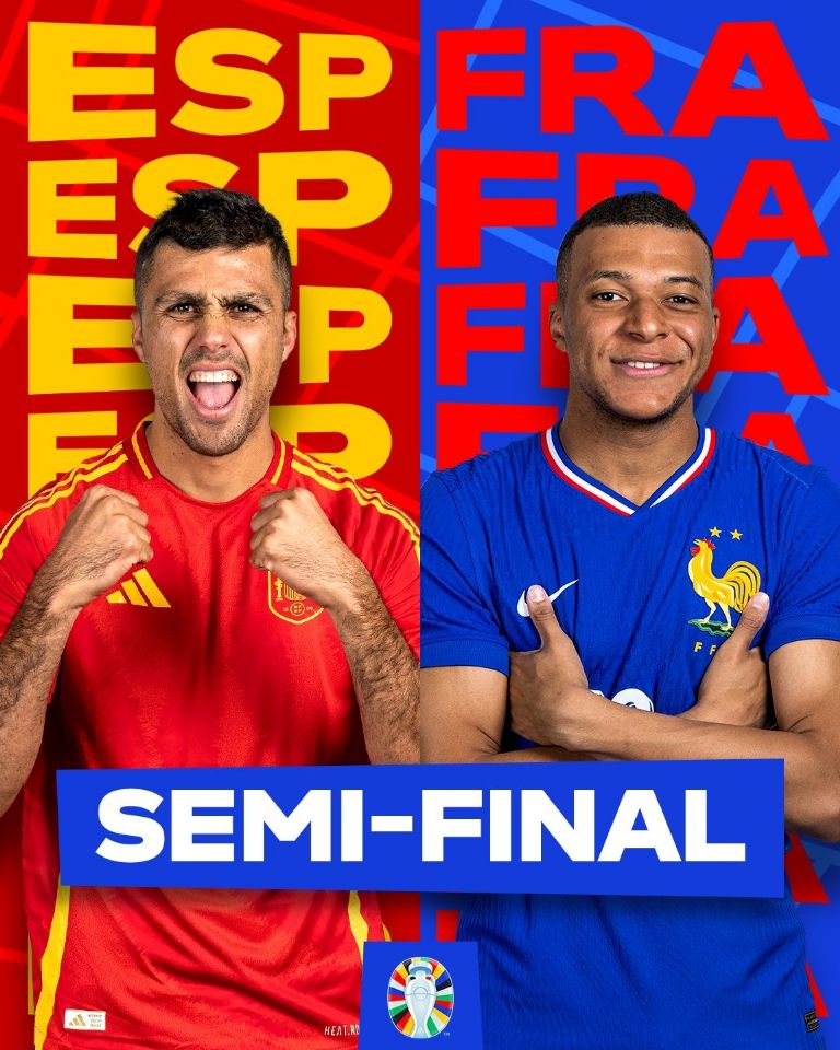 España vs Francia en la Eurocopa