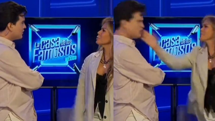 Qué golpazo: Sabine Moussier da tremenda cachetada a conductor de Televisa tras discusión