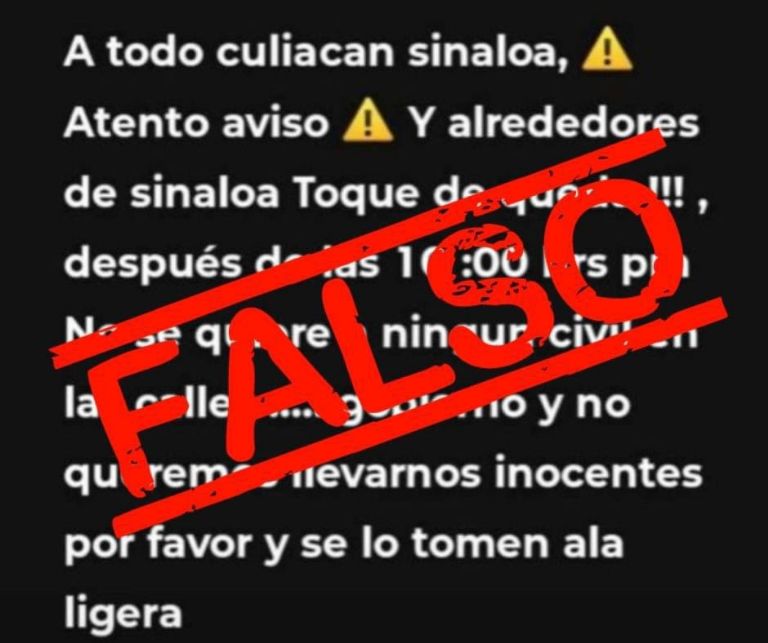 Toque de queda en Culiacán