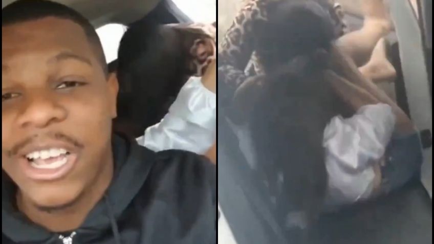 Taxista de aplicación capta el momento en que dos pasajeras protagonizan brutal pelea