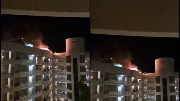 FUERTES IMÁGENES: Caída de helicóptero provoca incendio en hotel; no hay heridos