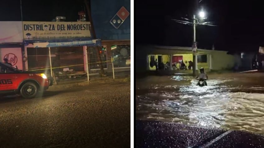 Lluvia torrencial causa estragos en el municipio de Navojoa